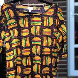 Lularoe Hamburger Irma Shirt